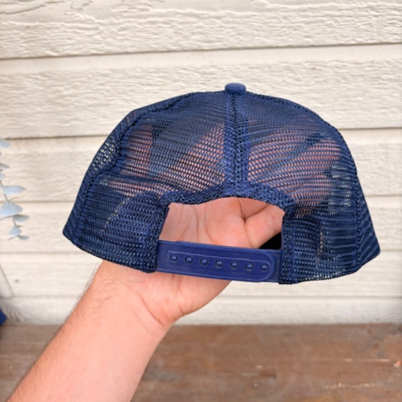 Vintage Corduroy trucker hat mesh rope blue St-Valentin CAB snapback - Picture 4 of 5